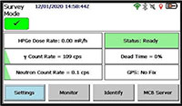 Detective-X RAPiD Software Survey Mode Screen