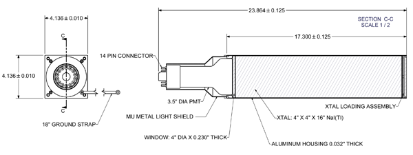 905-16 NaI(Tl) Scintillation Radiation Detector