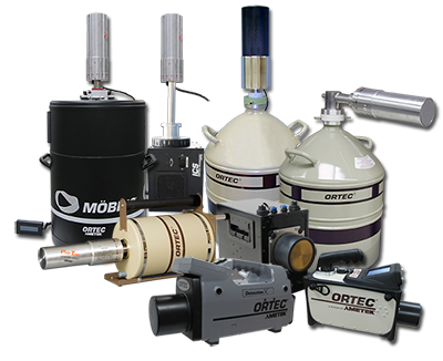 High Purity Germanium HPGe Radiation Detectors Mobius Carbon Fiber Gamma Gage Integrated Cryocooling ICS X-COOLER