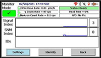 Detective-X RAPiD Software Monitor Mode Screen